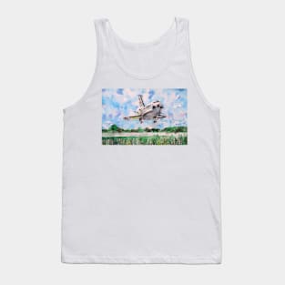 SPACE SHUTTLE LANDING - watercolor painting Tank Top